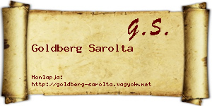 Goldberg Sarolta névjegykártya