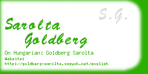 sarolta goldberg business card